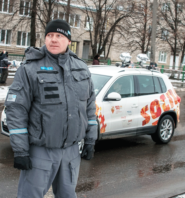 Охранники "Дельта-Тамбов" обеспечивали безопасность эстафеты Олимпийского огня.